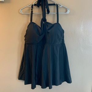 Luvamia Tankini Halter Front Tie Swimsuit Top XL